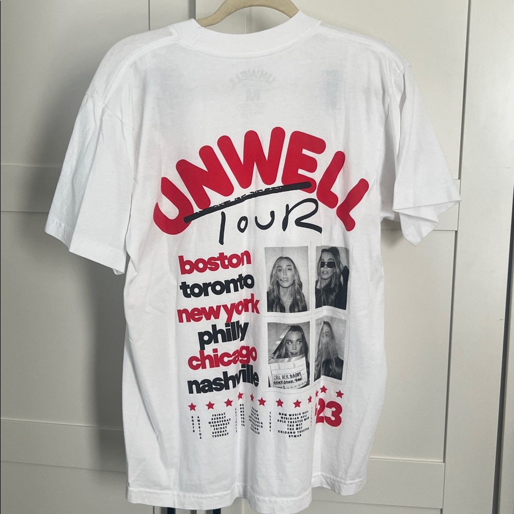 Alex Cooper Unwell Tour White T-Shirt - Picture 3 of 3